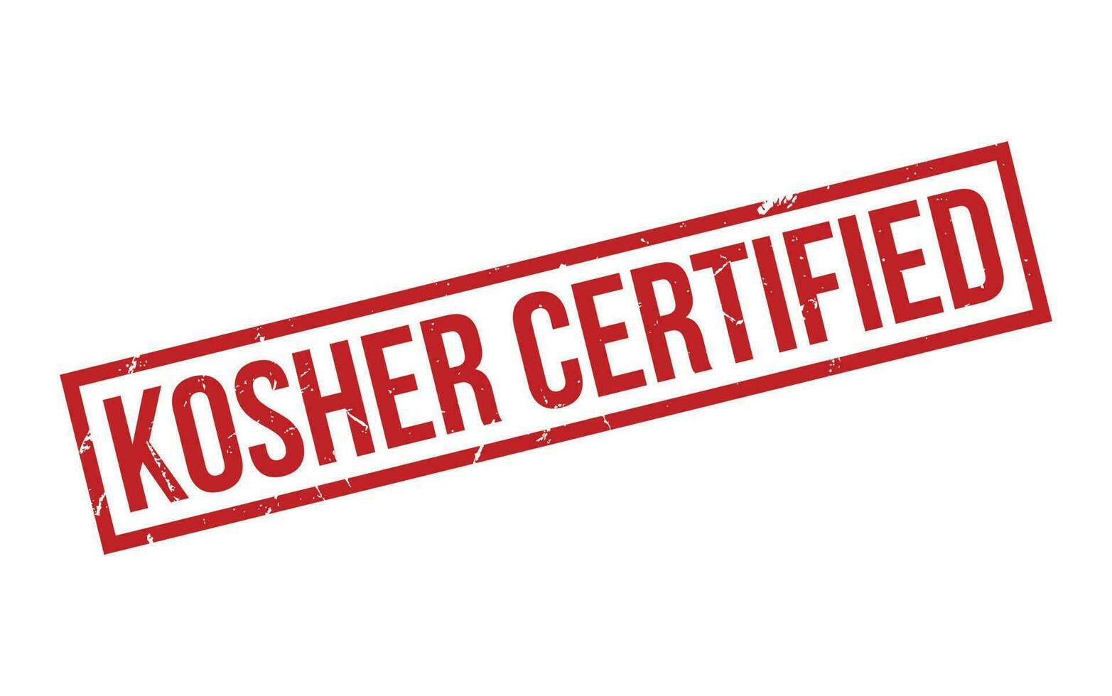 koosjer gecertificeerd rubber postzegel zegel vector