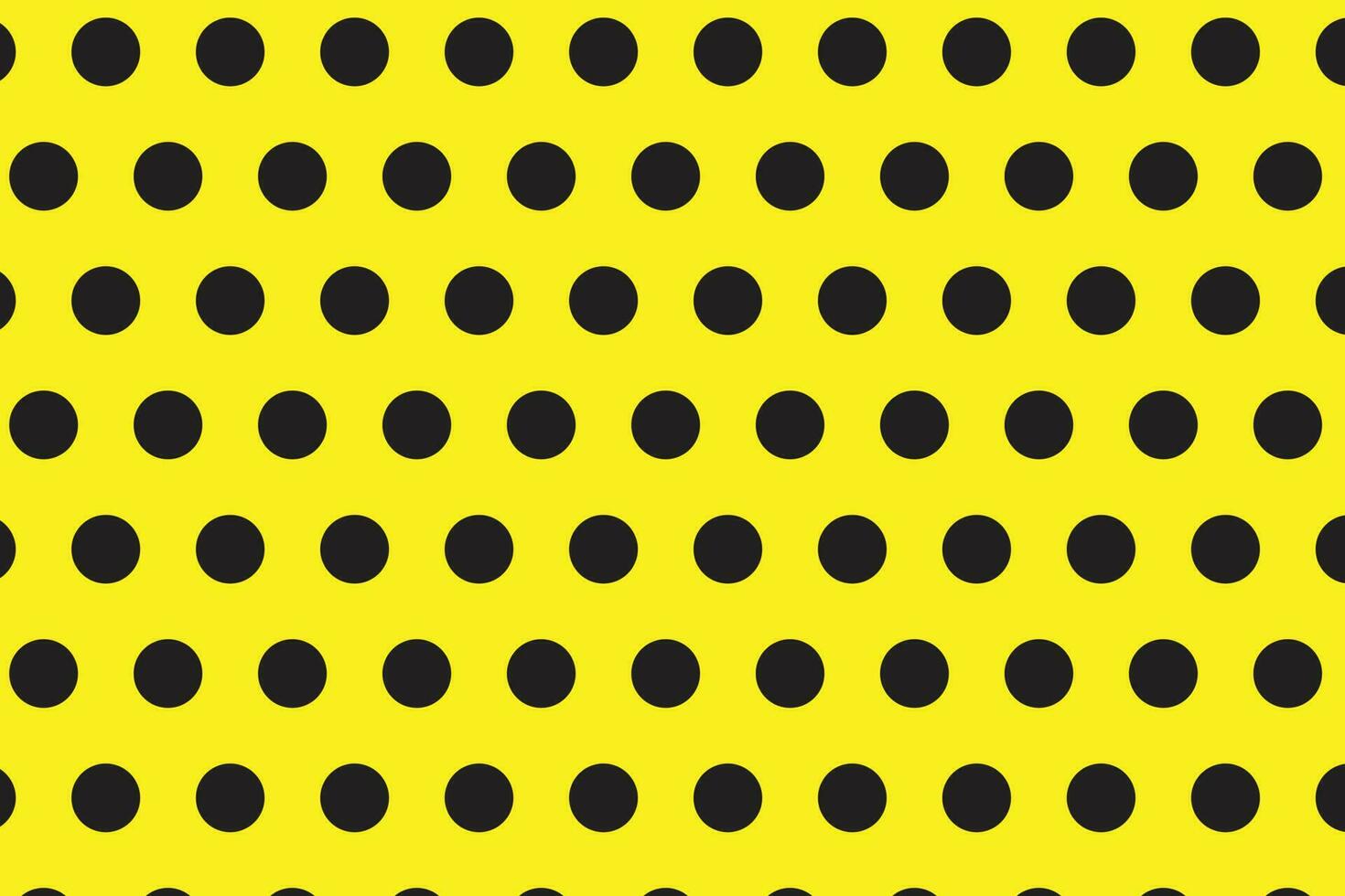 gemakkelijk abstract genaaid zwart polka punt patroon Aan geel achtergrond vector