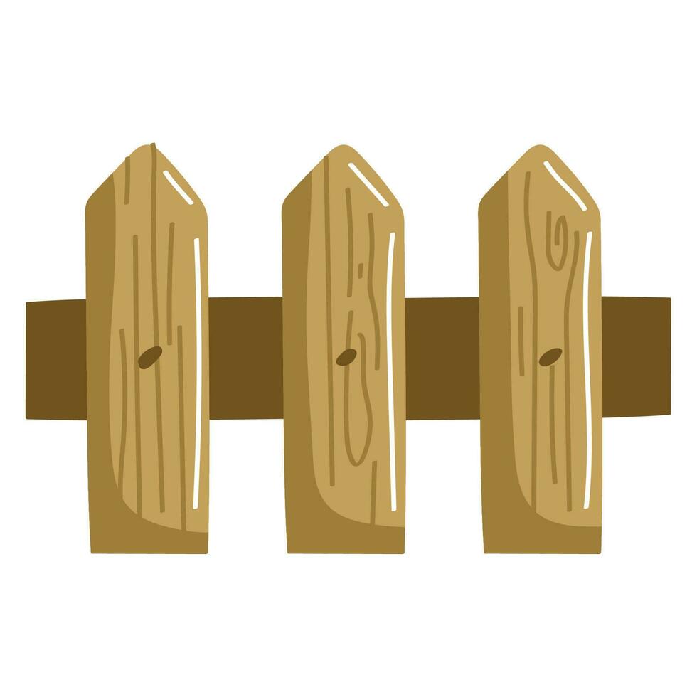 houten hek boerderij geïsoleerd icoon vector