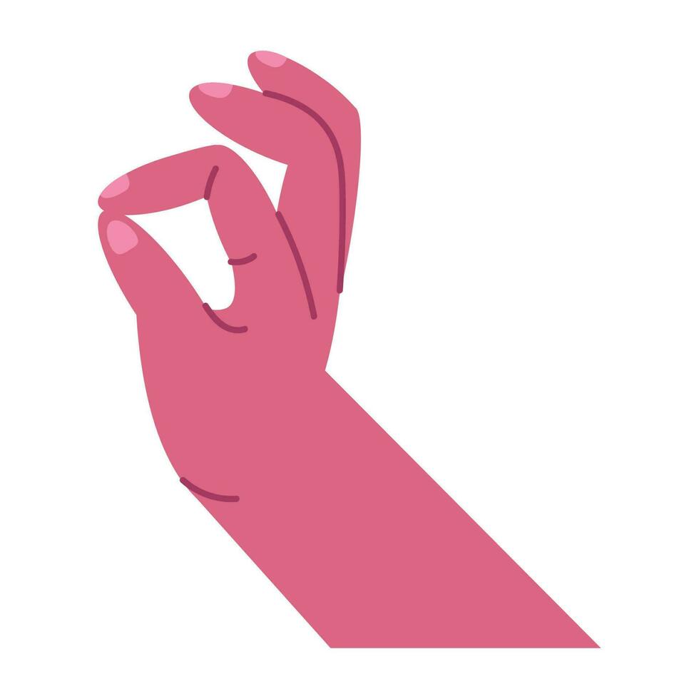 brunette hand- menselijk aanraken icoon vector