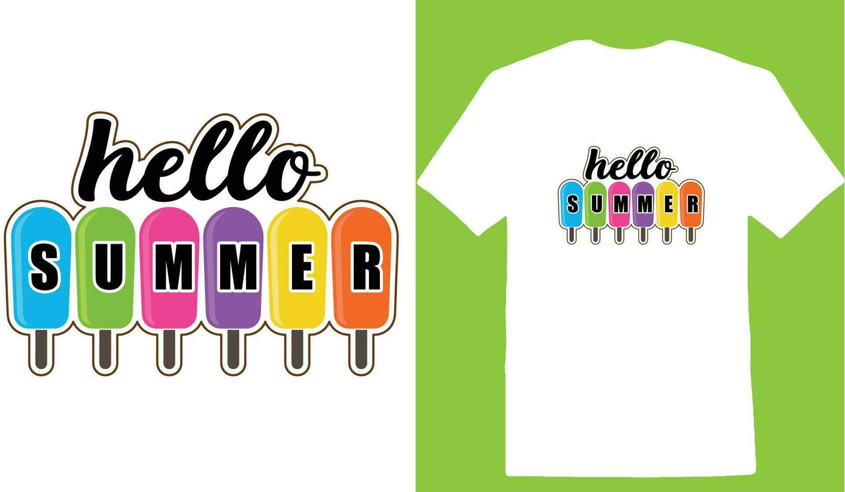 Hallo zomer t-shirt vector