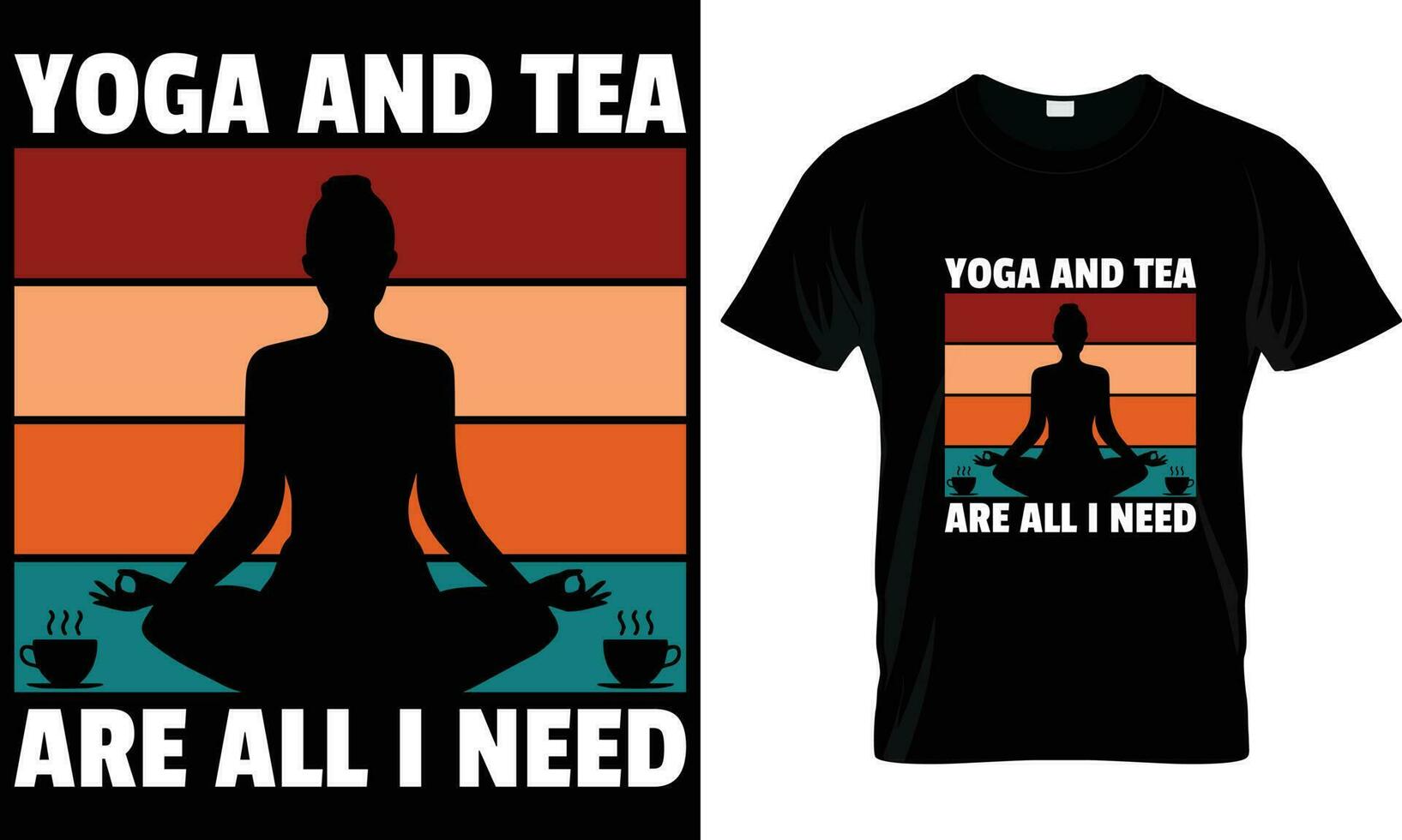 yoga t-shirt ontwerp grafisch vector. vector