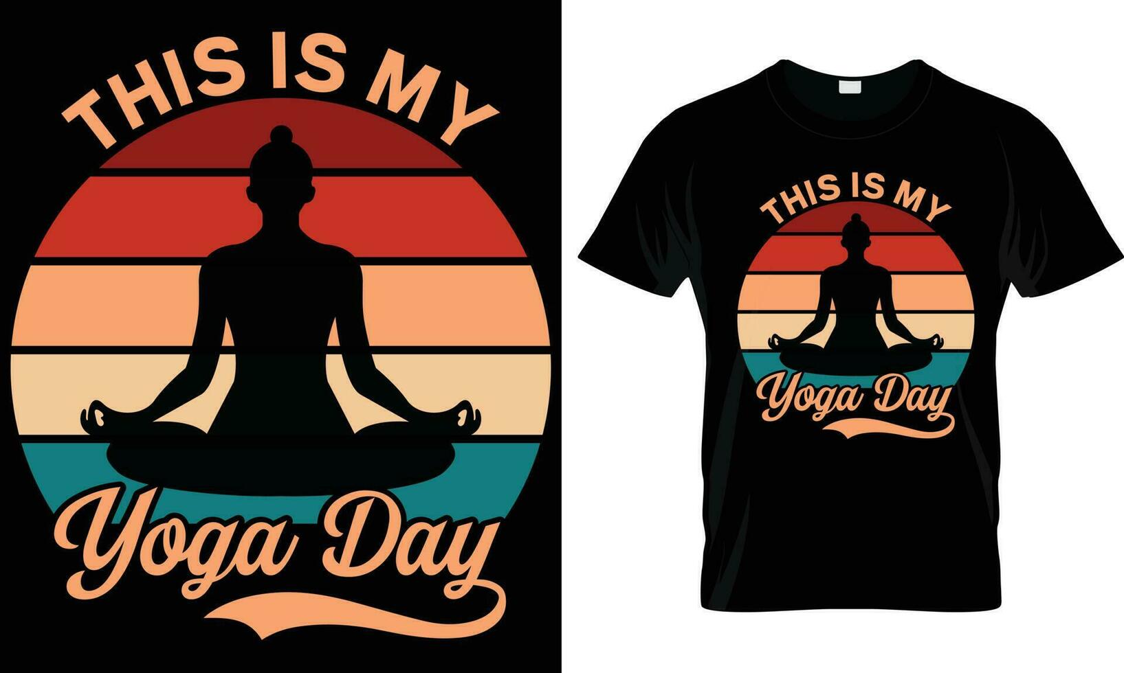 yoga t-shirt ontwerp grafisch vector. vector