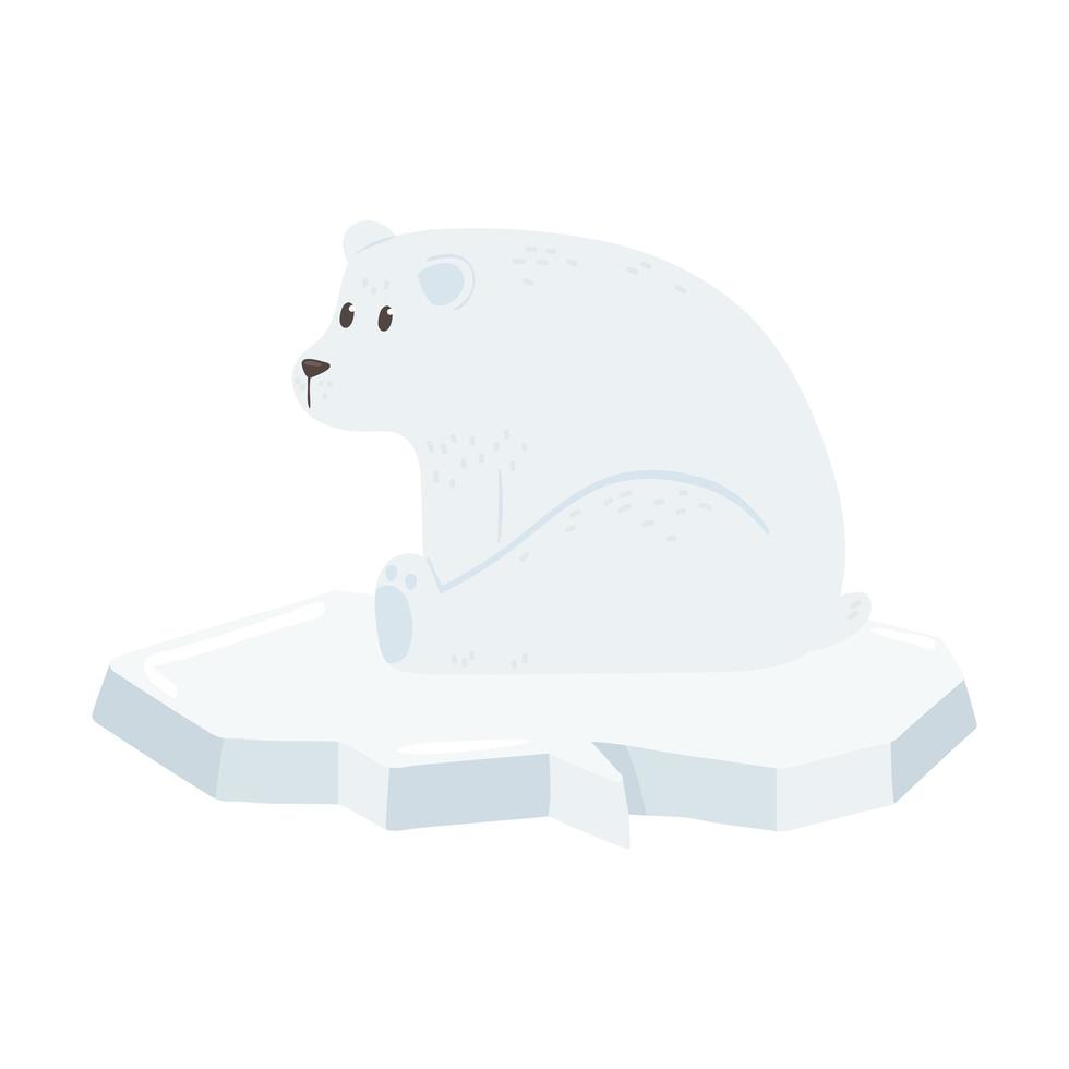 ijsbeer op ijs vector