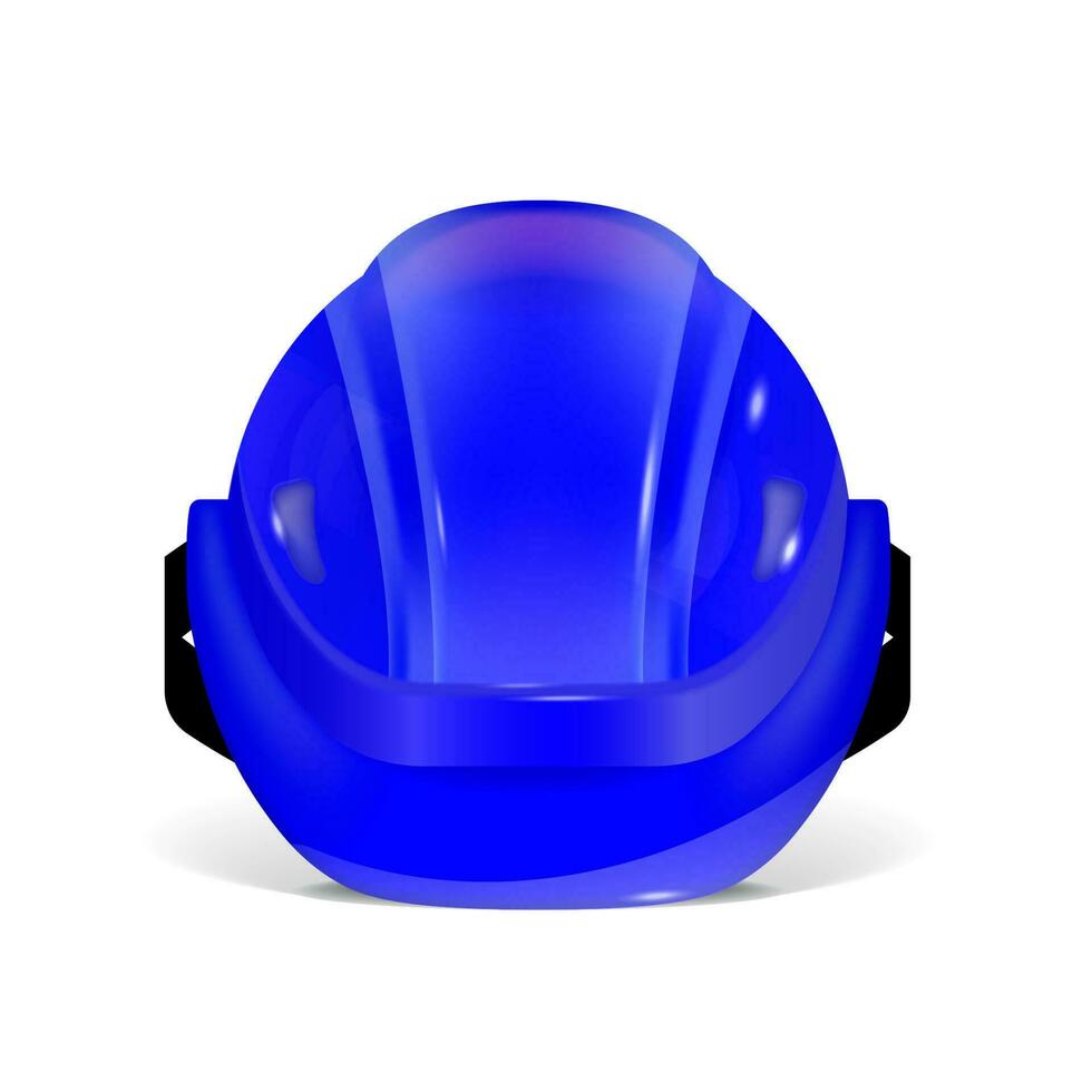 wit beschermend helm. veelhoekige bouw helm in 3d. voorkant visie. vector illustratie.