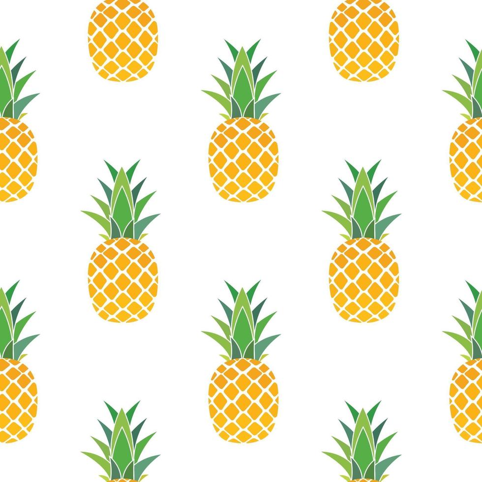 ananas naadloze patroon achtergrond vector