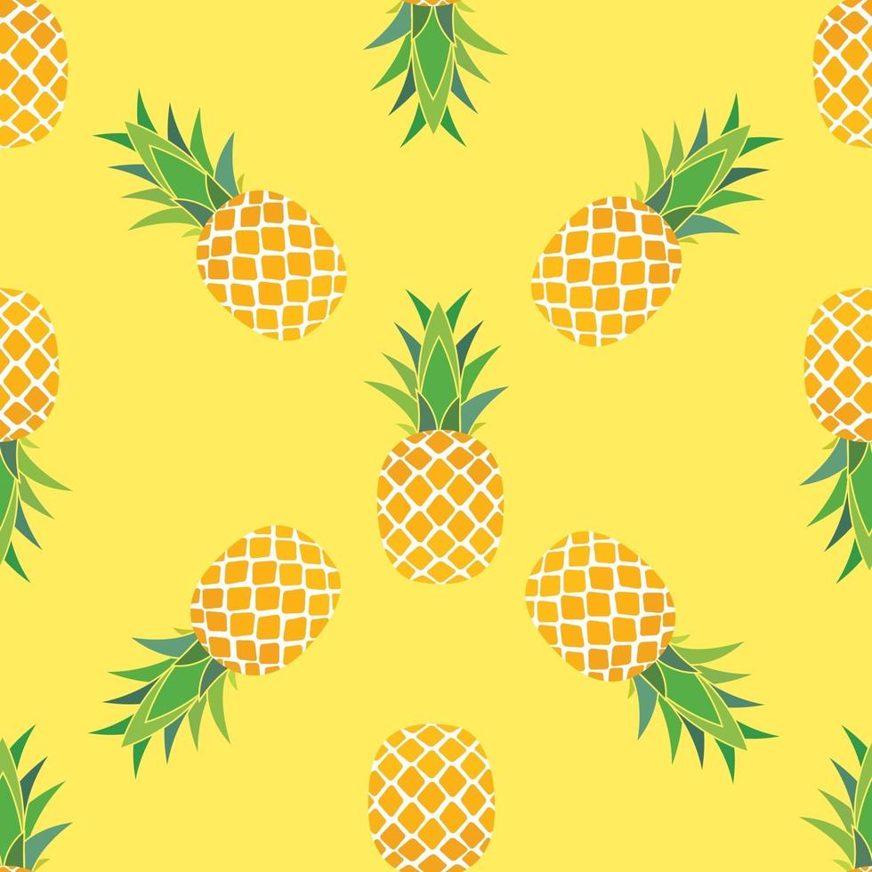 ananas naadloze patroon achtergrond vector