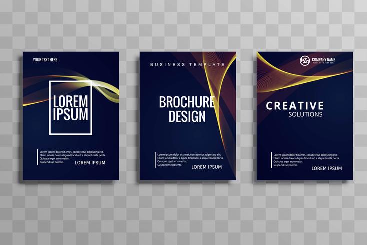 Creatieve glanzende golf brochure ontwerp illustratie vector