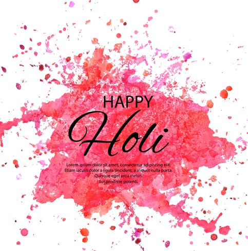 Gelukkig Holi Indian-lentefestival van kleuren die vectorrug begroeten vector