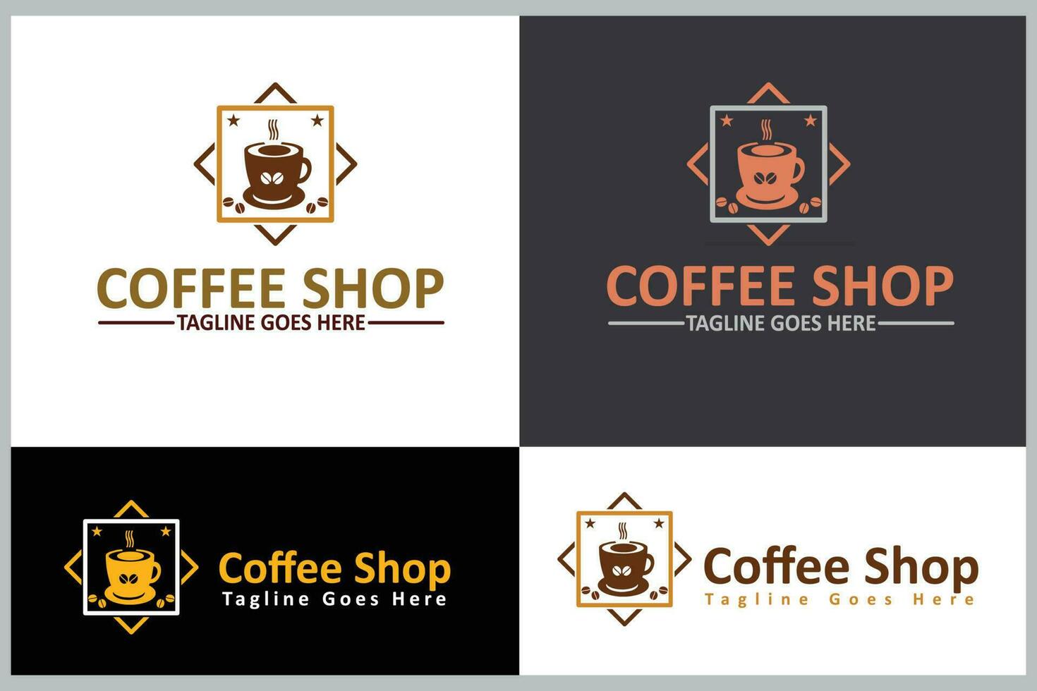 coffeeshop logo ontwerpsjabloon vector