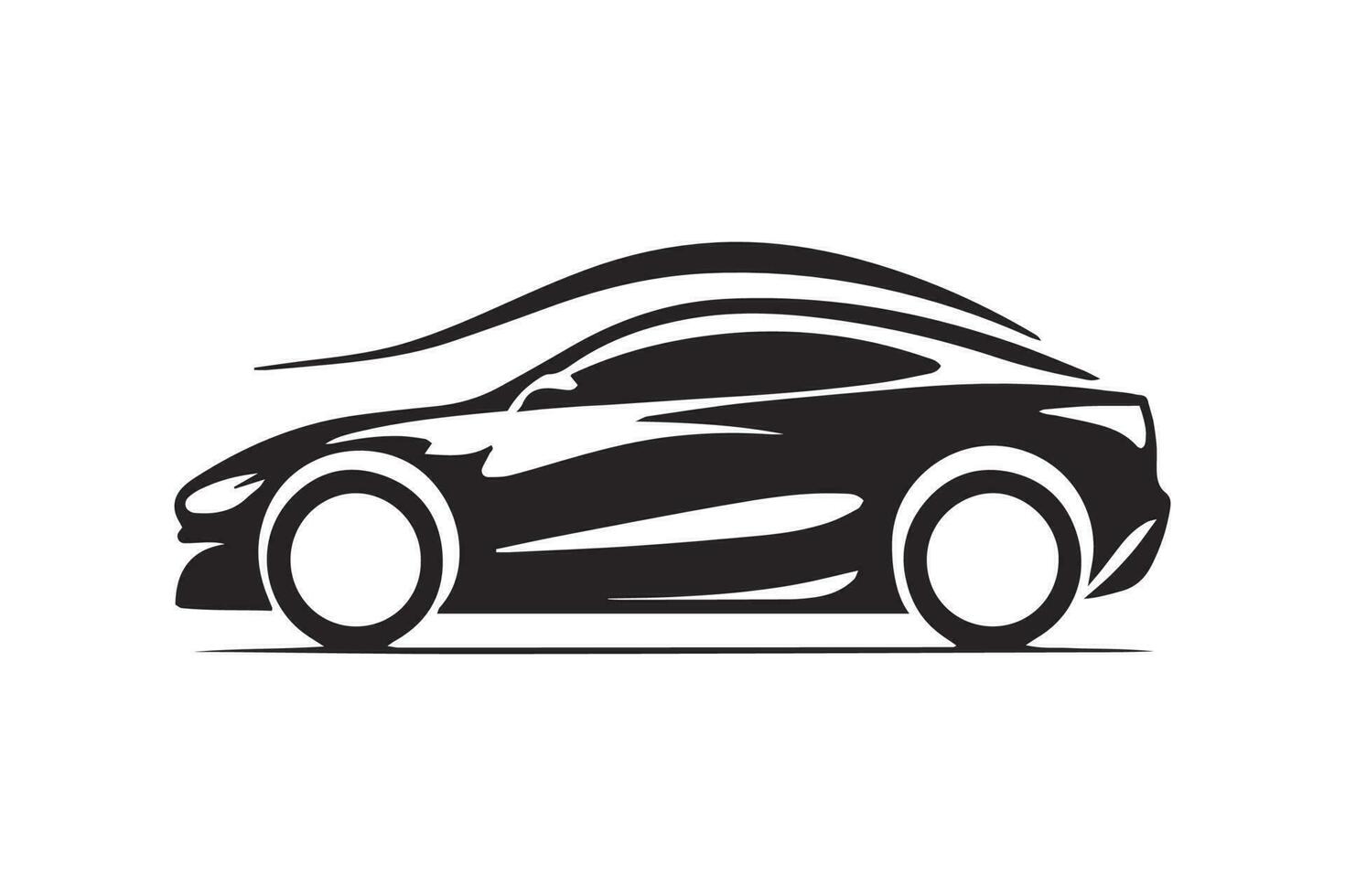 sport- auto logo icoon motor voertuig handel embleem auto silhouet vector illustratie