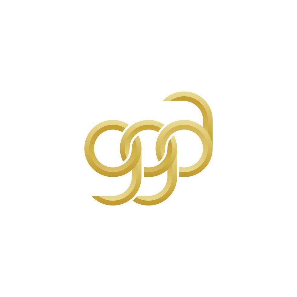 brieven gga monogram logo ontwerp vector