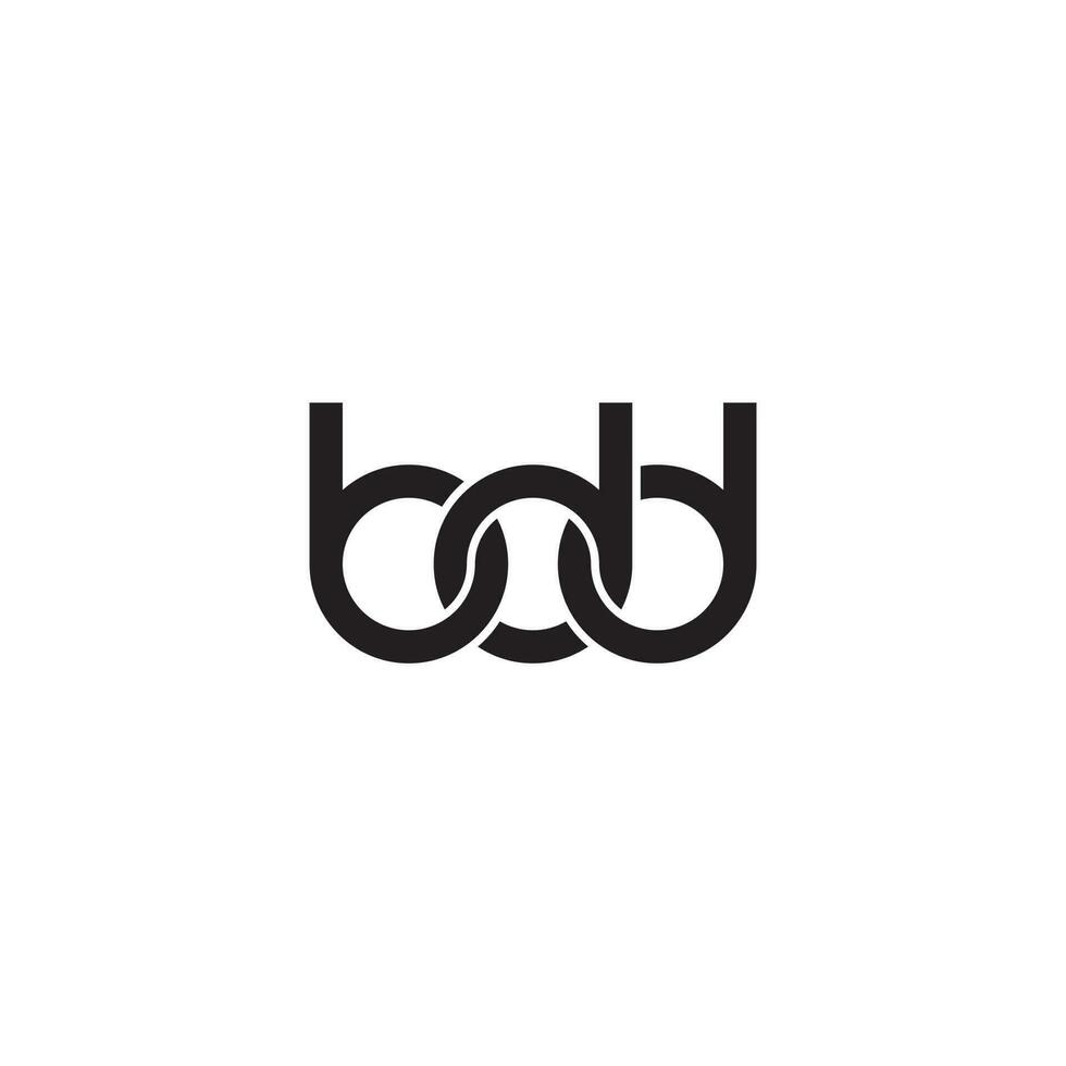 brieven bdd monogram logo ontwerp vector