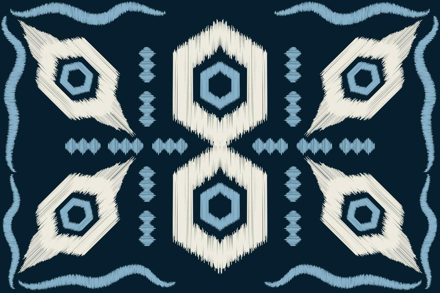 etnisch ikat kleding stof patroon meetkundig stijl.afrikaans ikat borduurwerk etnisch oosters patroon marine blauw achtergrond. abstract, vector, illustratie.voor textuur, kleding, sjaal, decoratie, tapijt, zijde. vector