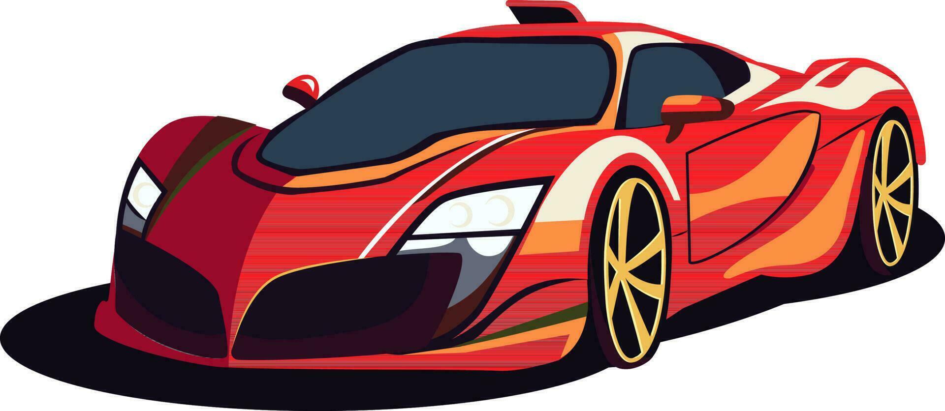 sticker of etiket coolste auto in rood kleur. vector