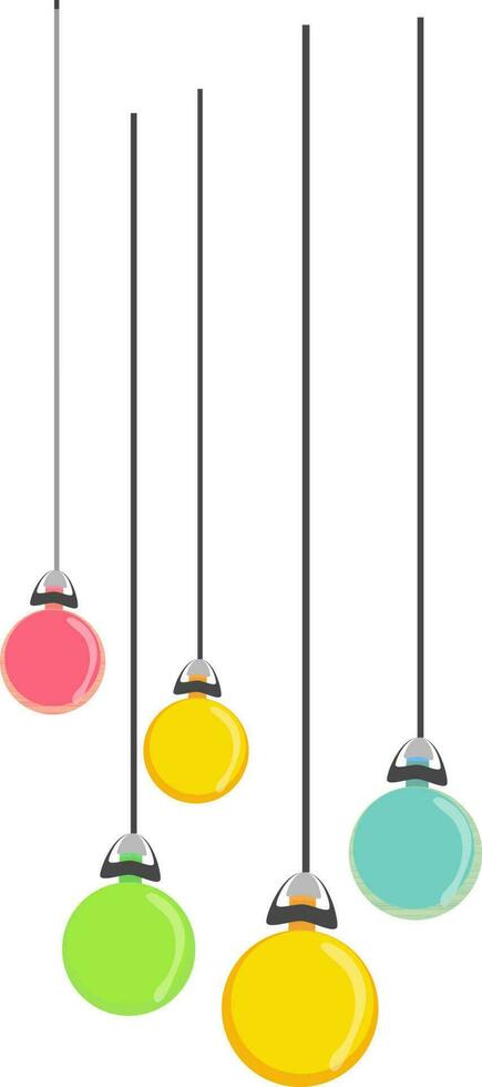 vlak illustratie van hangende lampen of lantaarns. vector