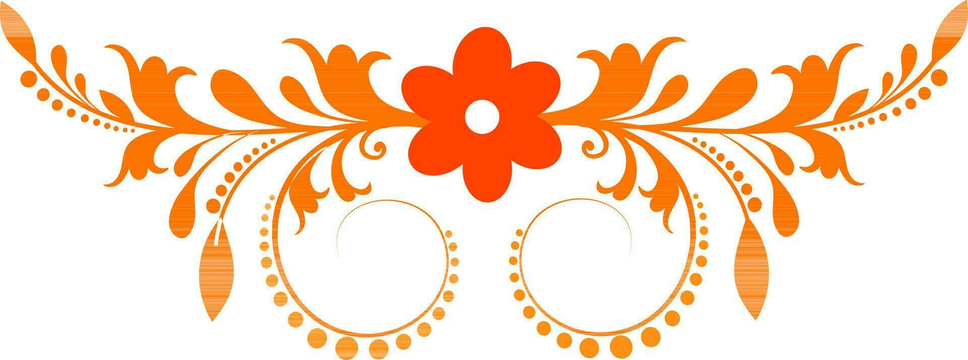 elegant oranje bloemen ontwerp. vector