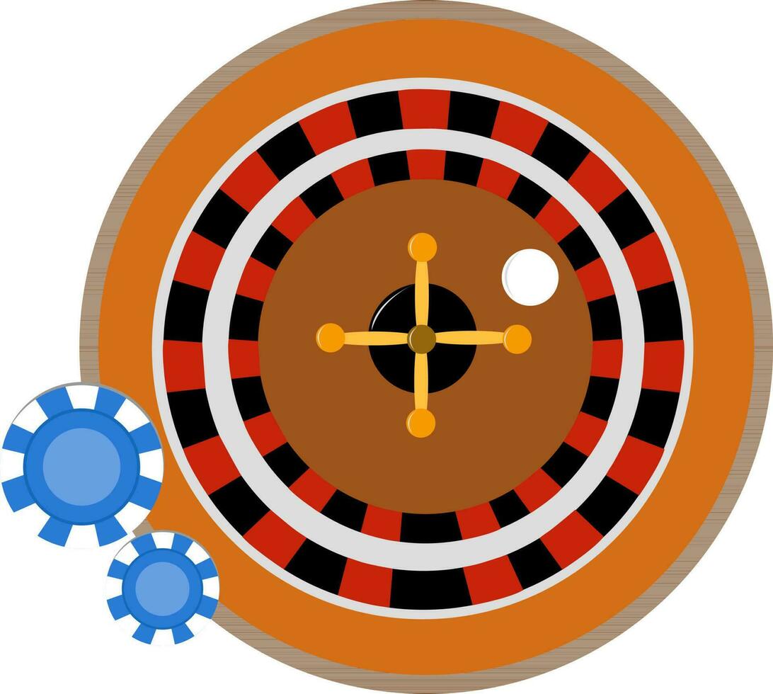 illustratie van roulette wiel. vector