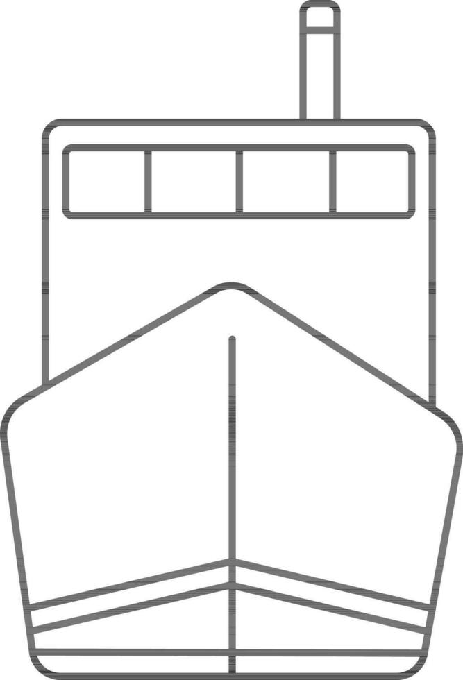 lijn kunst illustratie van een schip. vector