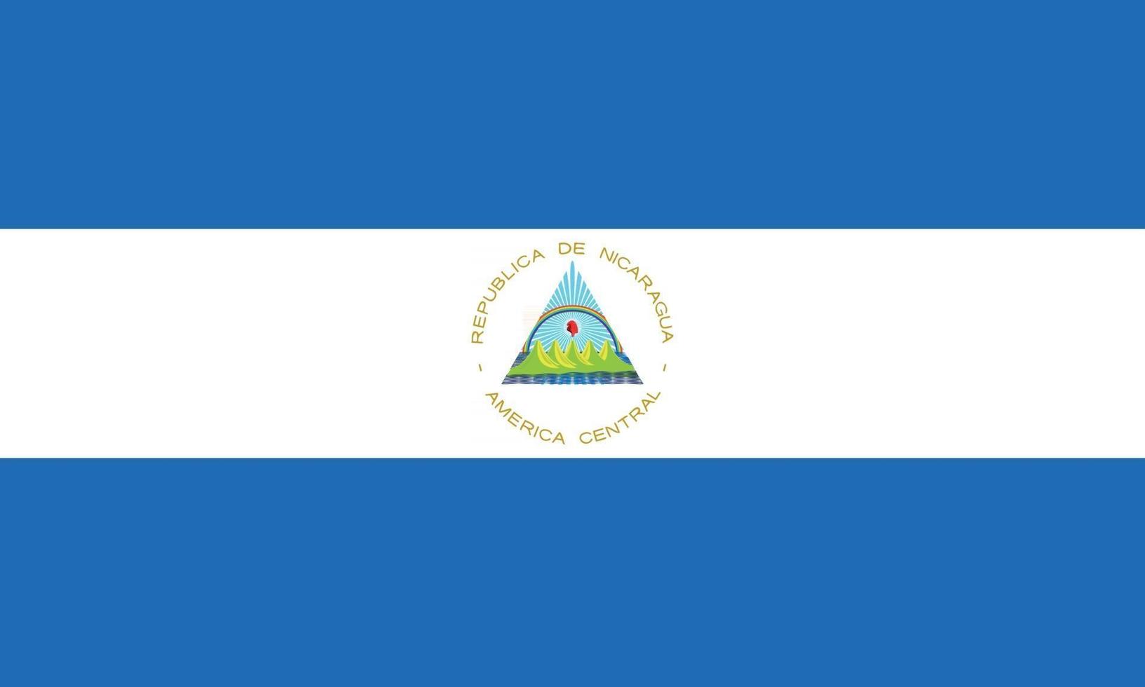 vectorillustratie van de vlag van nicaragua vector