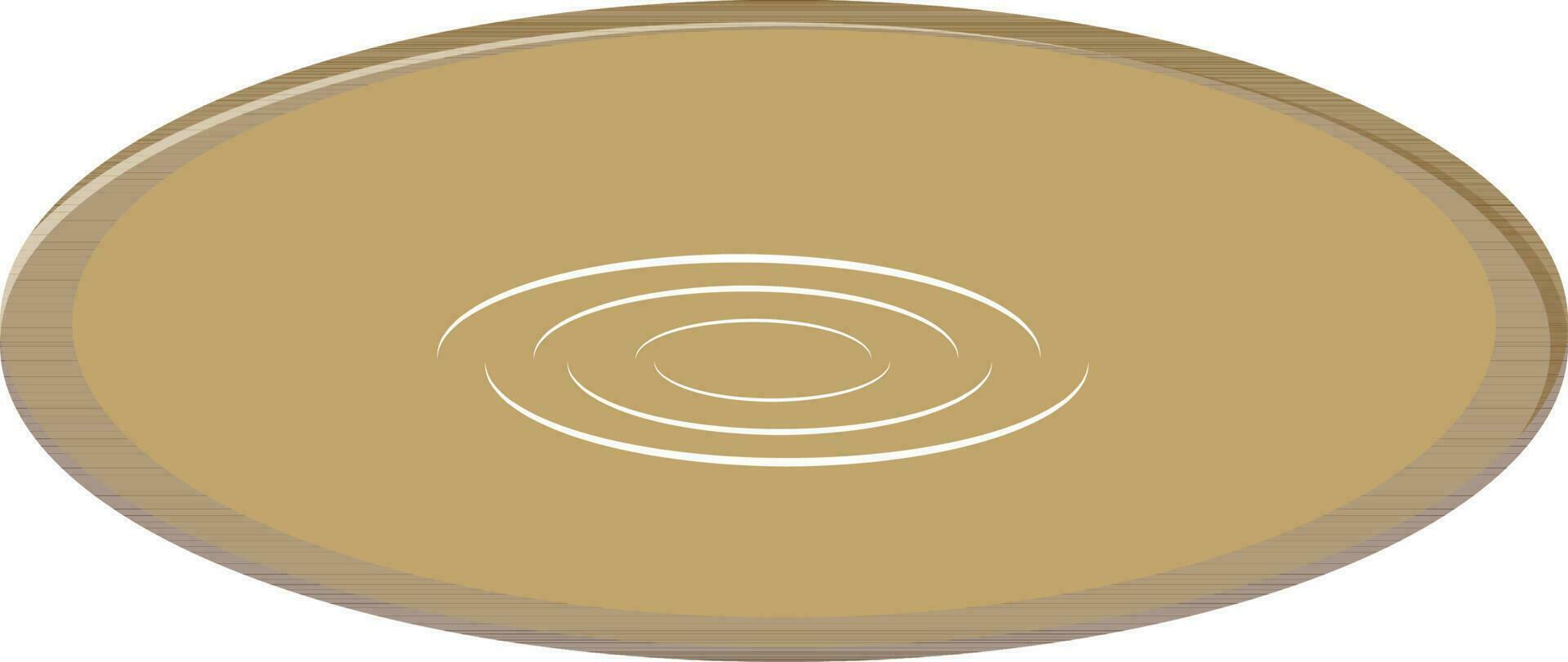 frisbee schijf in bruin kleur. vector
