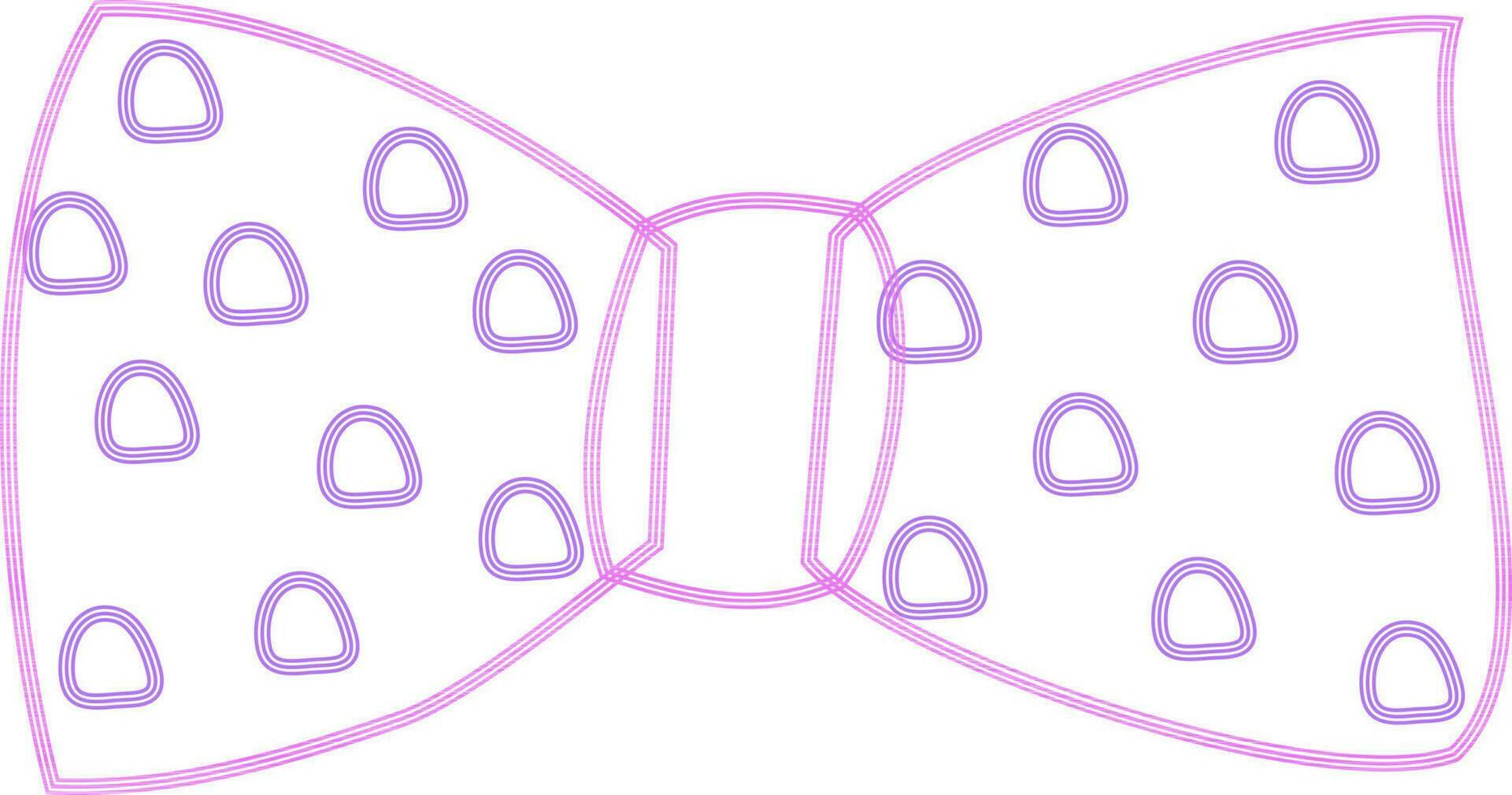 Purper boog stropdas ontwerp. vector