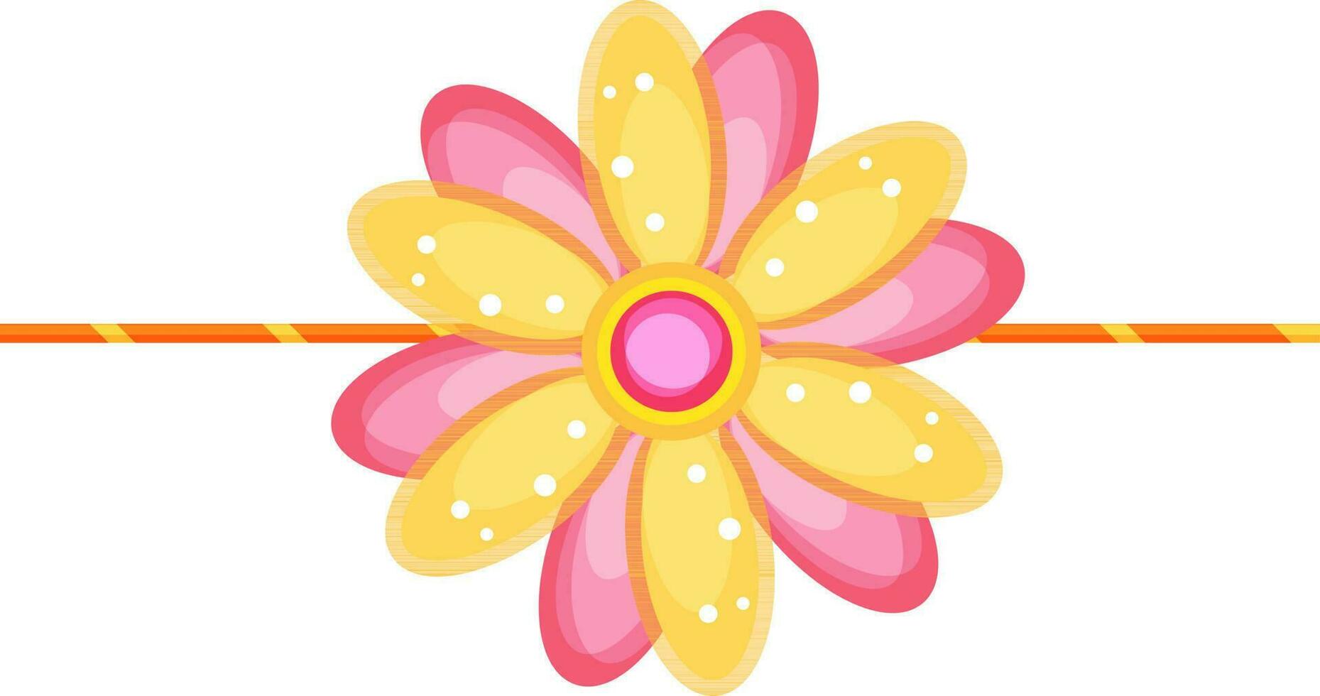 geel en roze rakhi voor raksha bandhan. vector