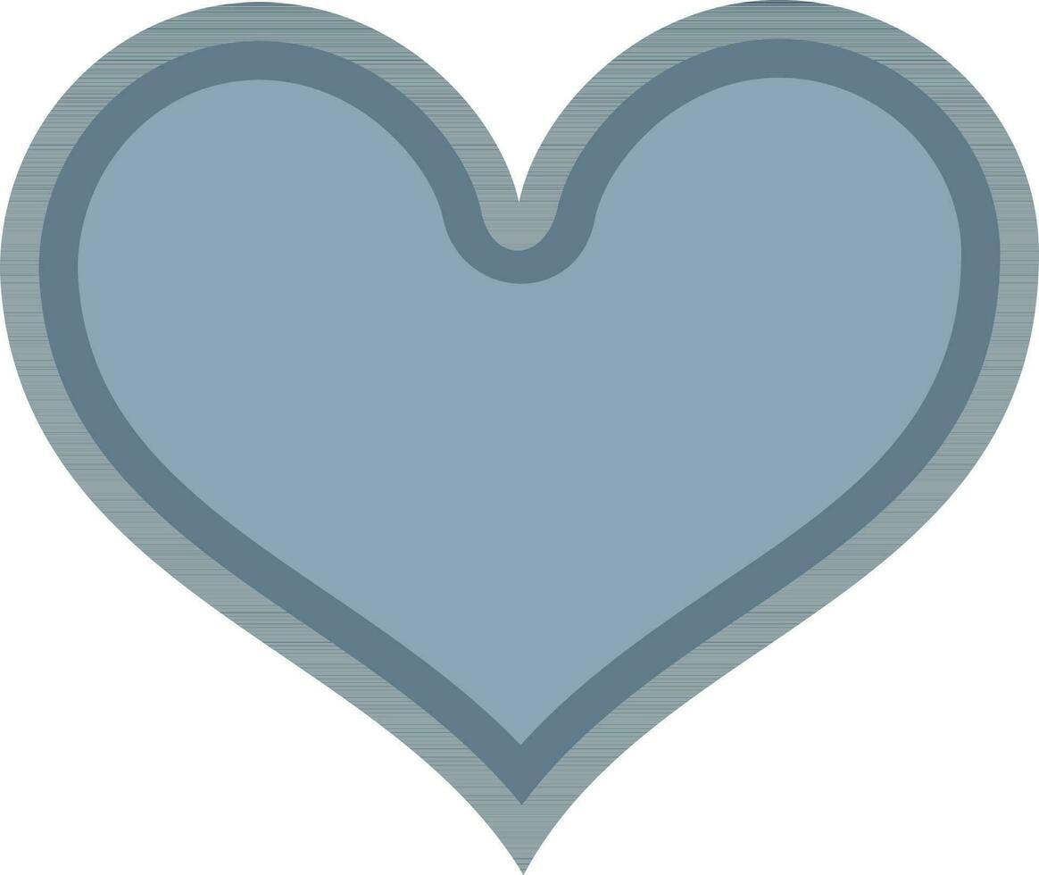 gemakkelijk vlak illustratie van blauw hart. vector