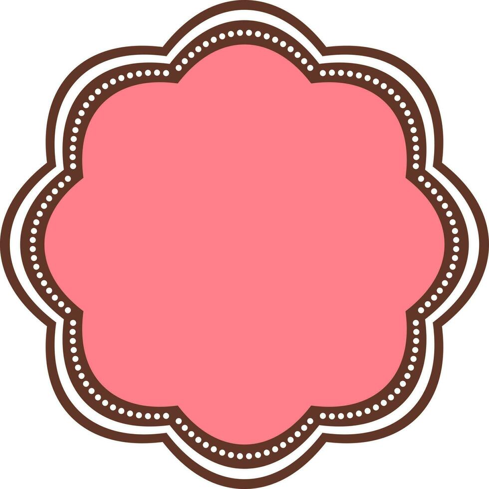 roze en bruin blanco sticker of label. vector