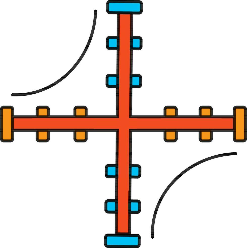 hyperbool verhaal icoon in vlak stijl. vector