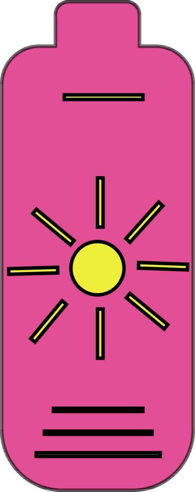 geel en roze sunblock room. vector