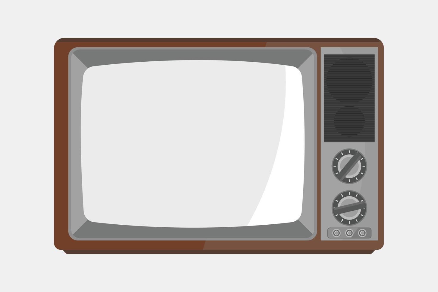 oude tv in plat ontwerp vector