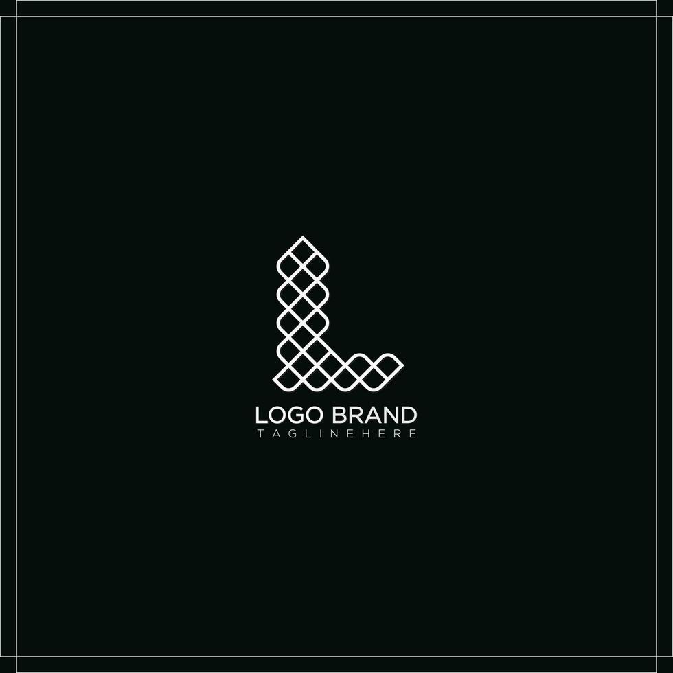 modern vector brief l logo. luxe merk stijl. zakelijke bedrijf embleem logo.