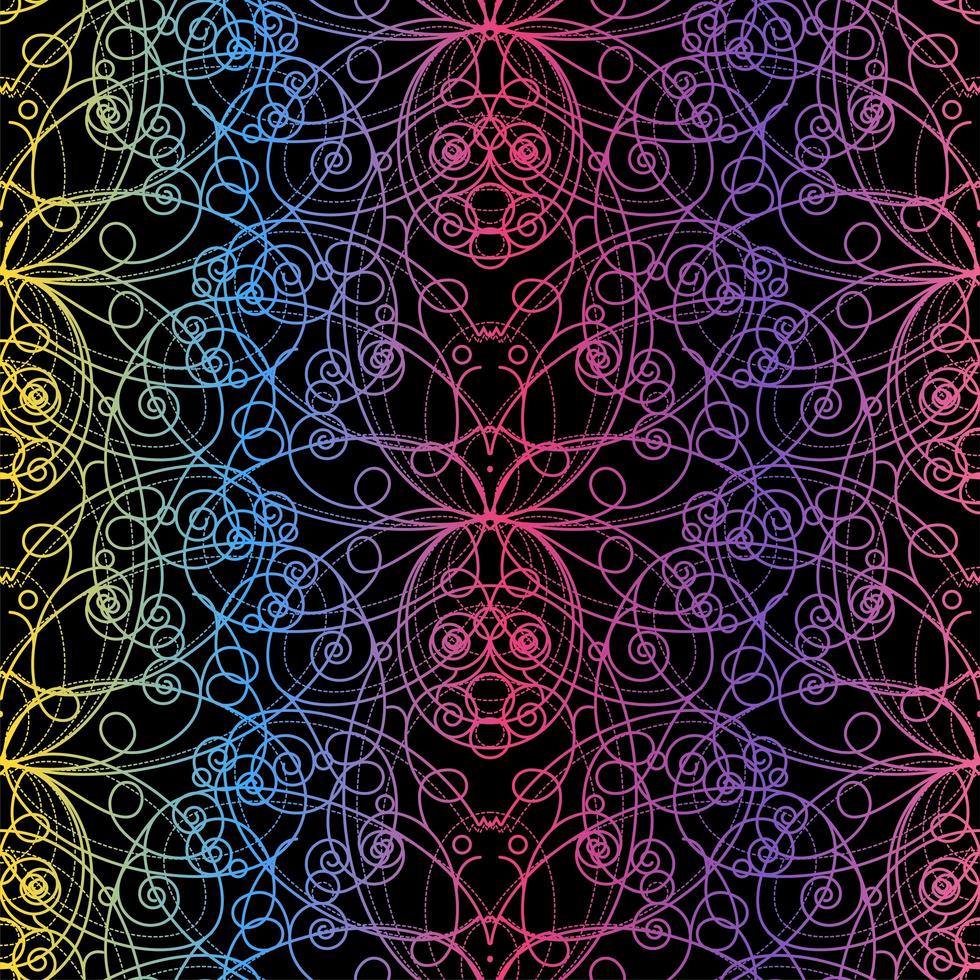 kleurrijke naadloze patroon lotusbloem overzicht vector