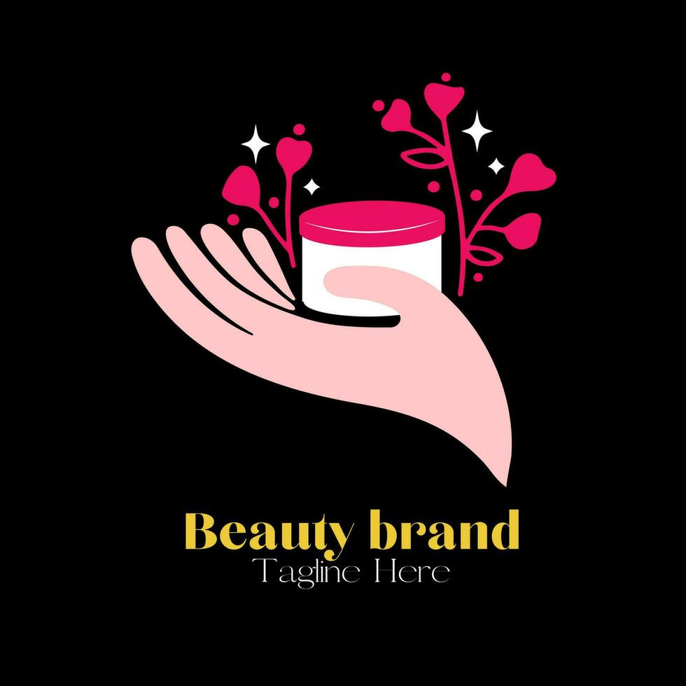 schoonheid merk logo ontwerp illustratie, merk identiteit embleem vector