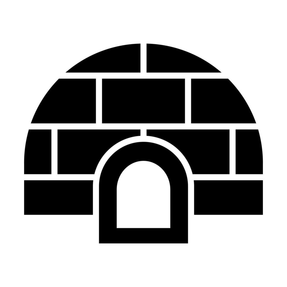 iglo glyph icoon ontwerp vector