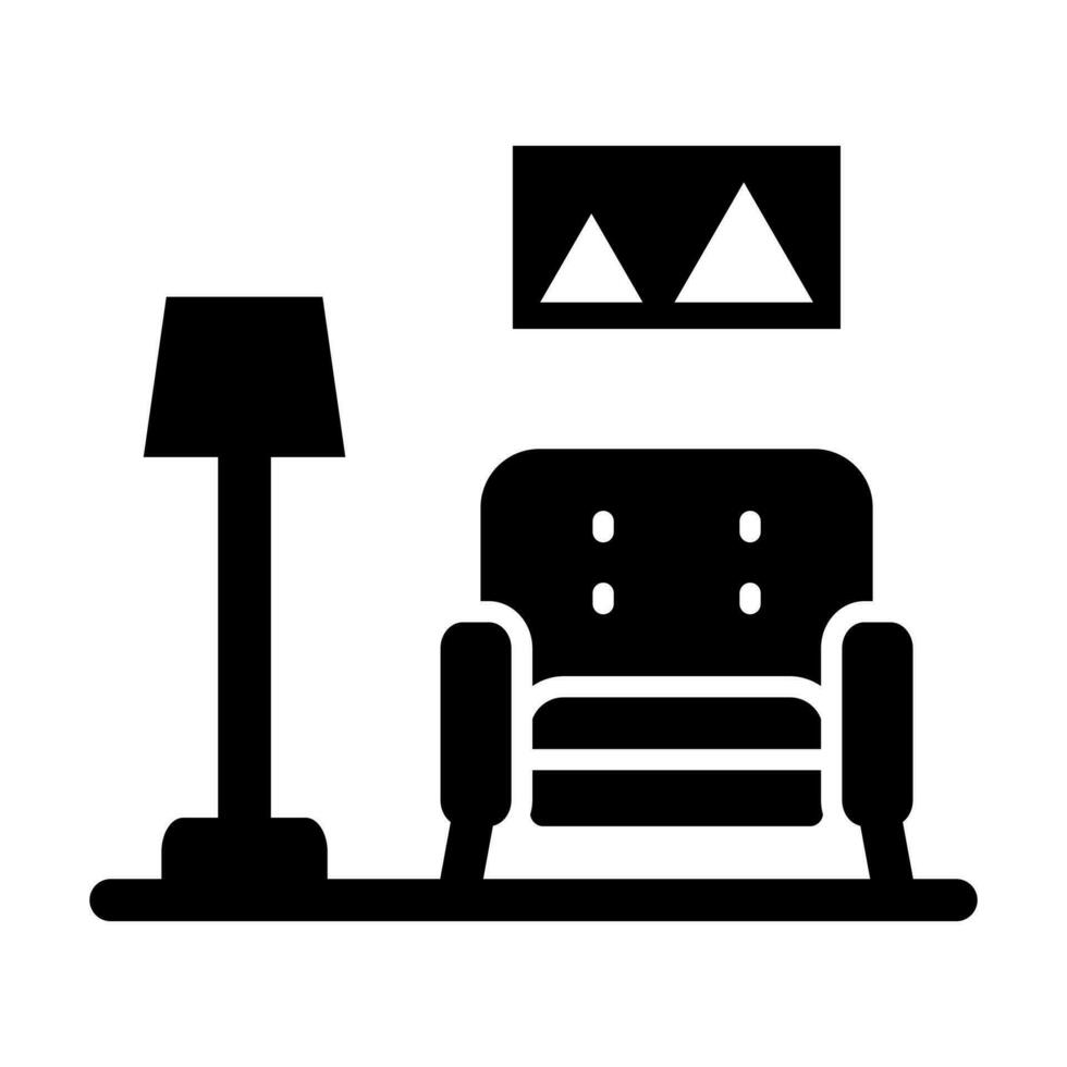 leven kamer glyph icoon ontwerp vector