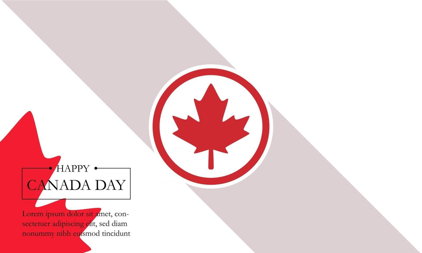 Canada dag achtergrond met esdoorn bladeren en canada vlag happy canada day vector