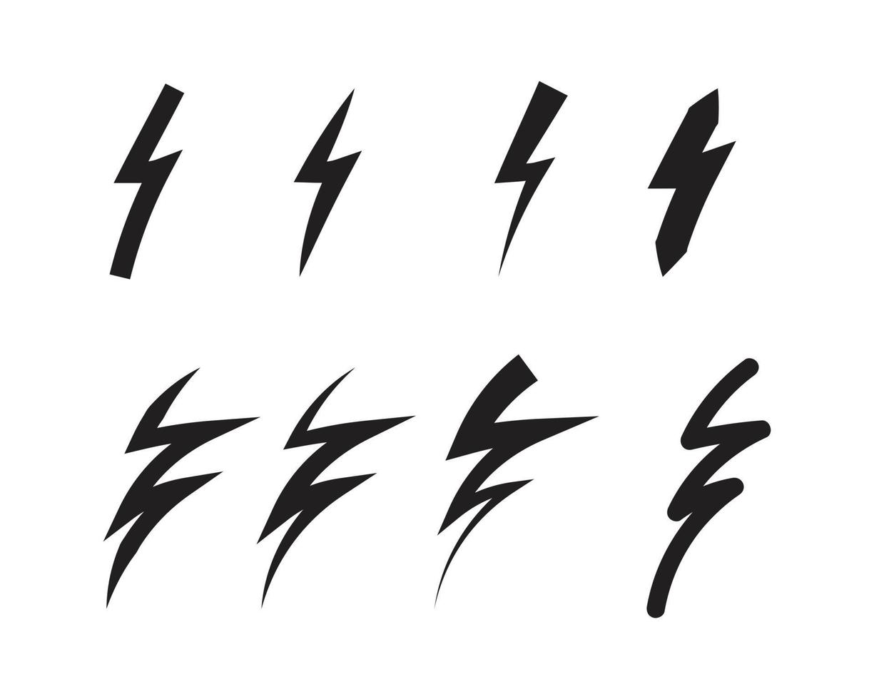 elektrische vector bliksem pictogram logo en symbolen