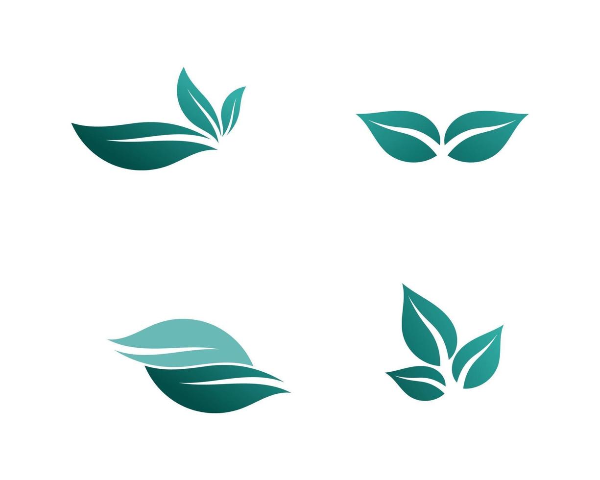 boom blad vector logo ontwerp natuur groen van natuur kruiden en gezondheid pictogram vers