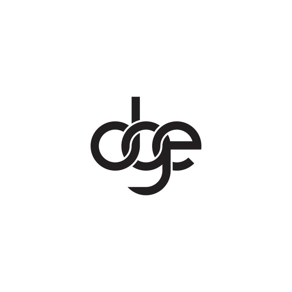 brieven dge monogram logo ontwerp vector