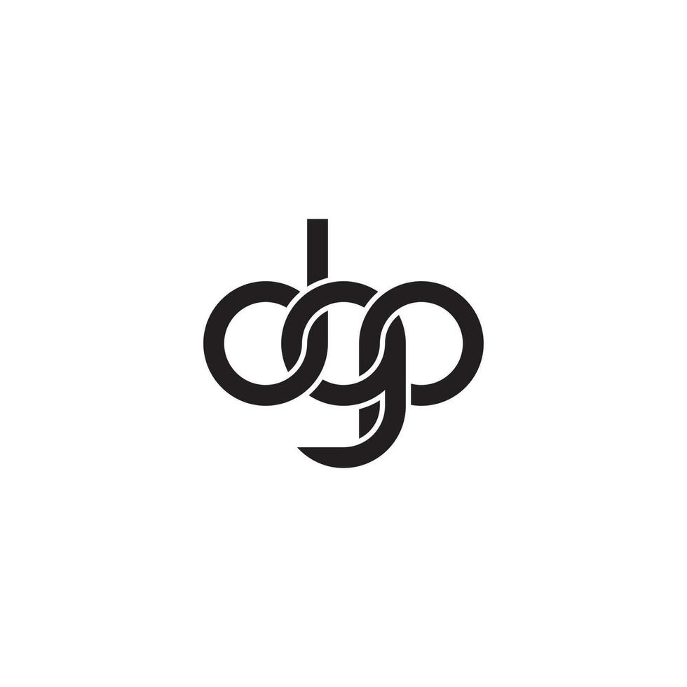 brieven dgp monogram logo ontwerp vector