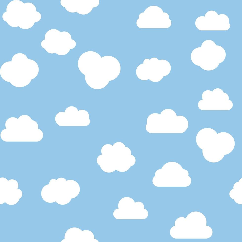 wolk naadloze patroon blauwe achtergrond vector