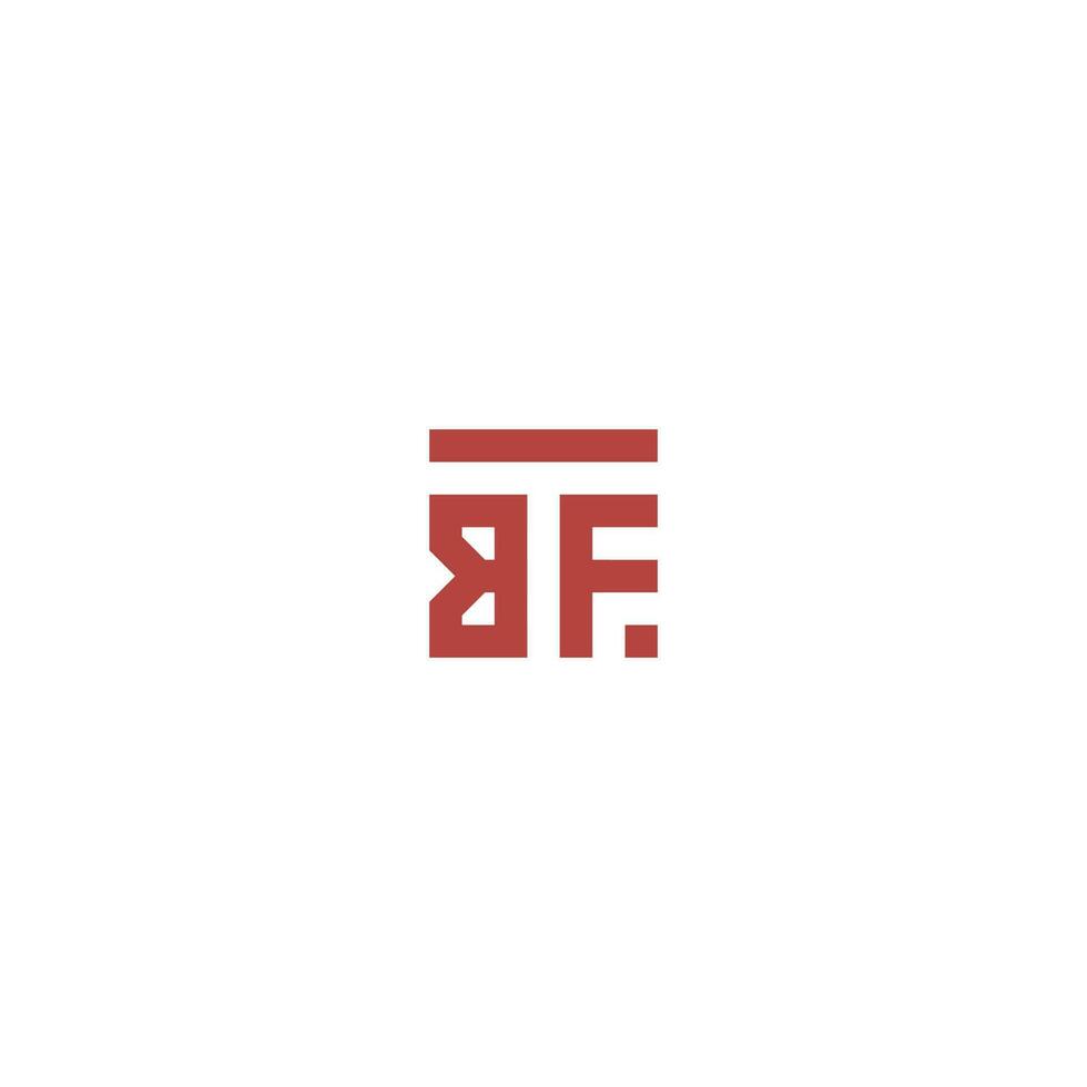 brieven tbf bft plein logo minimaal gemakkelijk modern vector