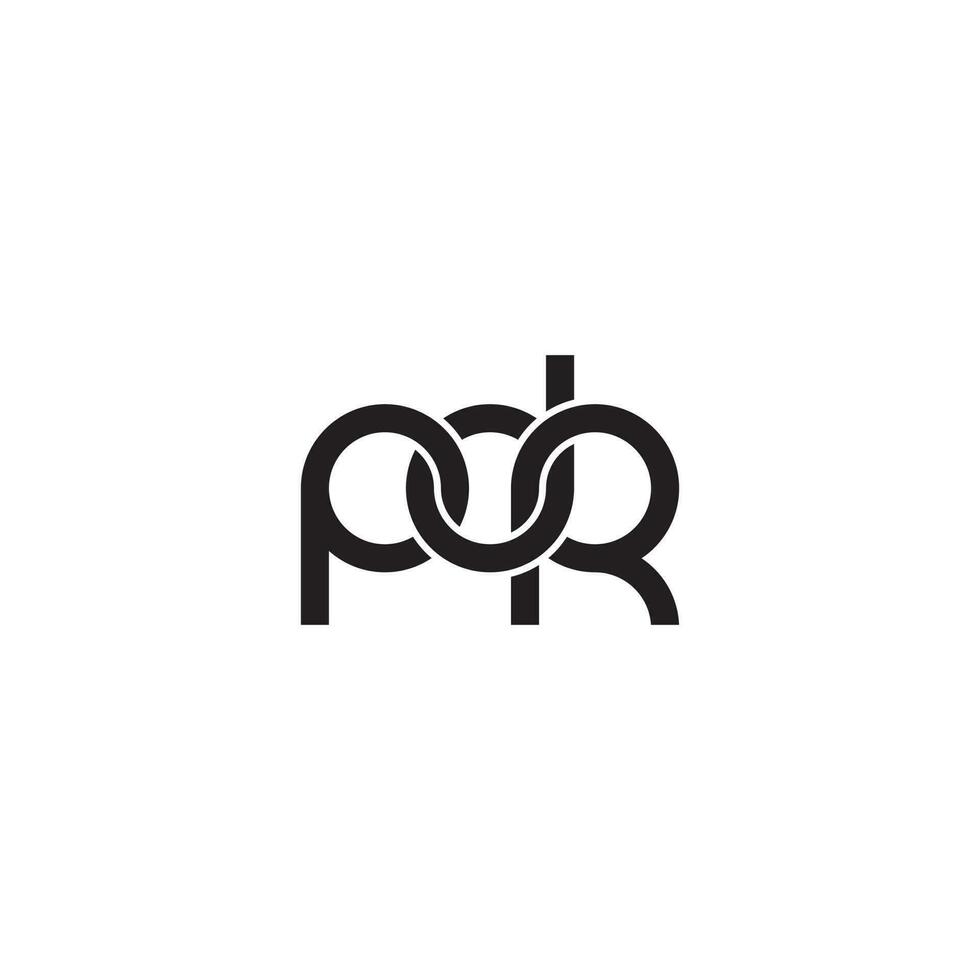 brieven pdr monogram logo ontwerp vector