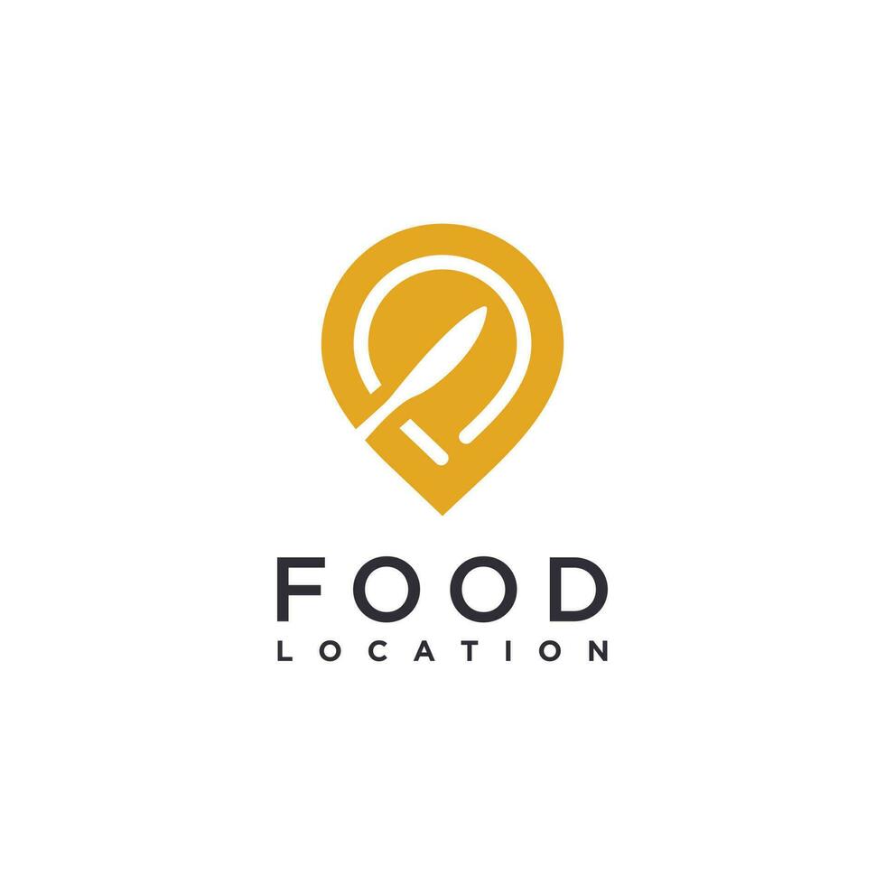 voedsel plaats logo ontwerp vector met modern creatief uniek stijl