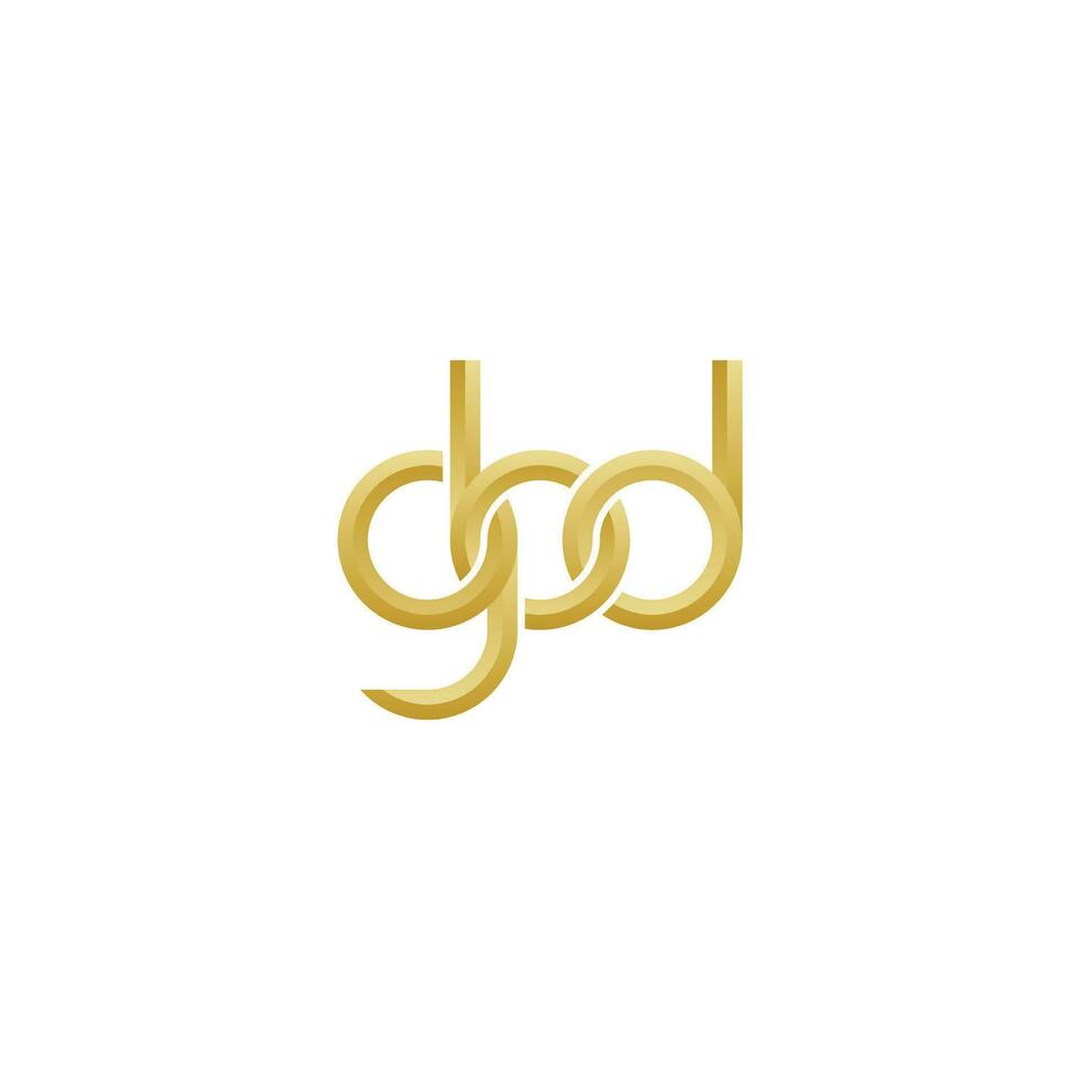 brieven gbd monogram logo ontwerp vector