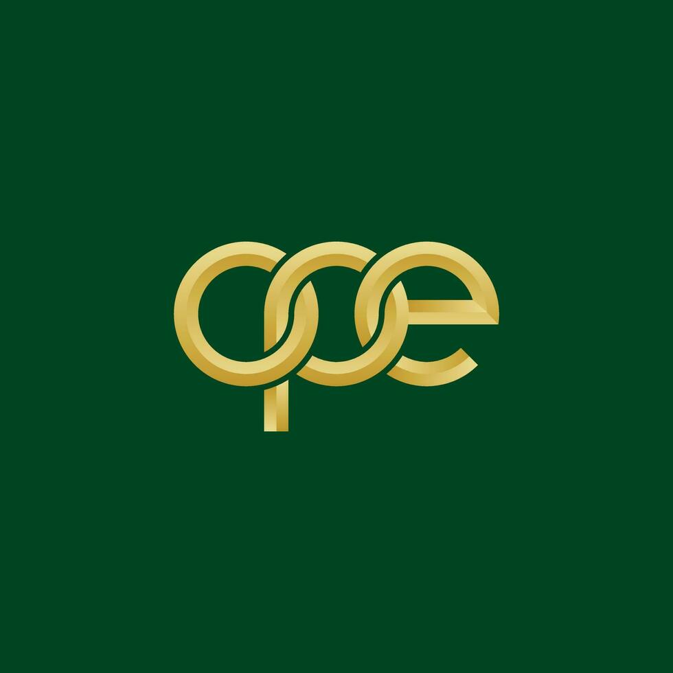 brieven ope monogram logo ontwerp vector
