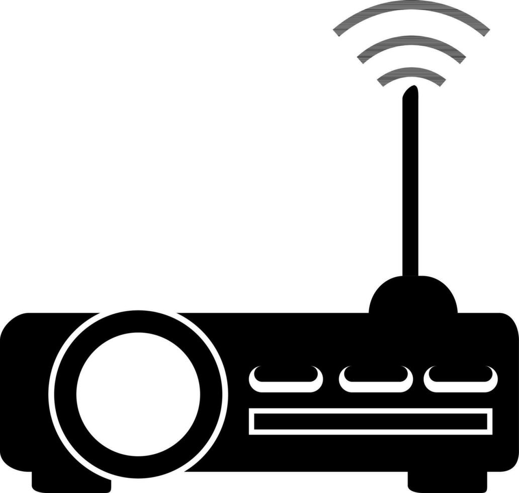 zwart en wit router. vector