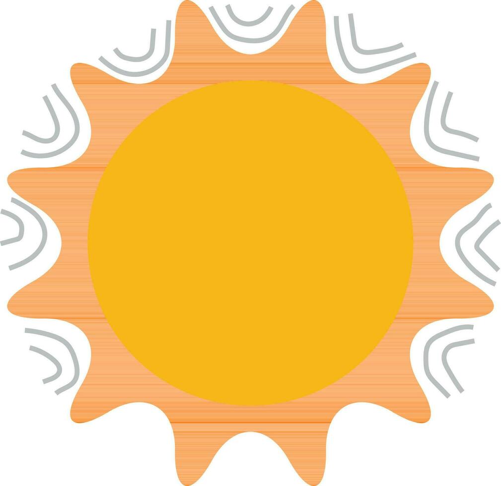 vector vlak stijl zon teken of symbool.